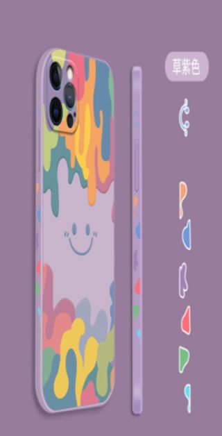 Watercolour smiley face phone case iPhone 14PROMAX