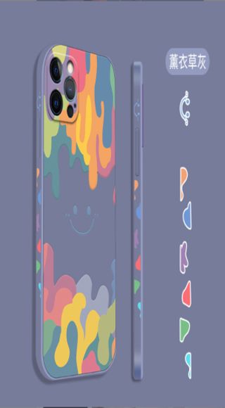 Watercolour smiley face phone case iPhone 14PLUS