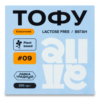 Тофу «Лавка традицій» Alive класичний пастеризований 200г