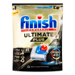 Капсули для посудомийних машин Finish Ultimate Plus All in 1 45шт