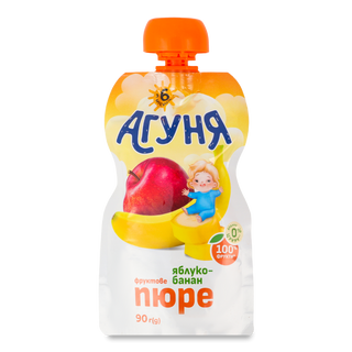Пюре Агуня Яблуко-банан 90г
