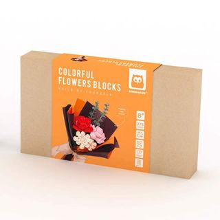 BOUQUET DE FLEURS COLORES EN BLOCS A CONSTRUIRE