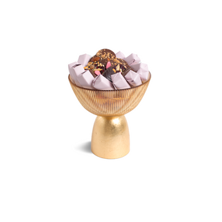 Coupe Sur Pied Doré Avec 265g De Chocolats