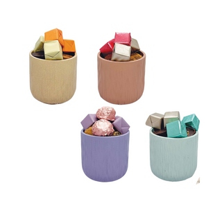 Photophore Plisse Pastel Avec 60g De Chocolats