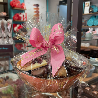 Mini Coupelle Rose Dorée Avec 150g De Chocolats