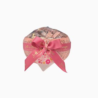 Corbeille Rose Avec 450g De  Chocolats