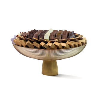 Plat À Tarte En Verre Avec 1,5 Kg De Chocolats