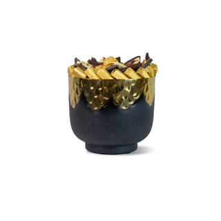Cache Pot Détail Doré Pm Avec 500g De Chocolats