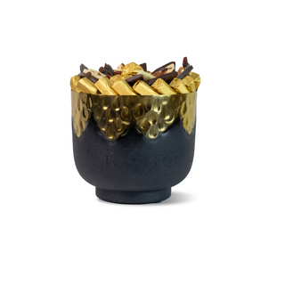 Cache Pot Détail Doré Gm Avec 1 Kg De Chocolats
