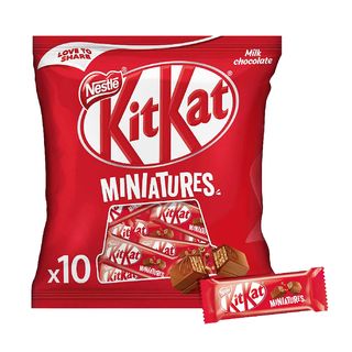 Sachet minis gaufrettes croustillantes enrobées chocolat lait fondant110g-KITKAT