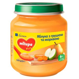 Пюре Milupa Яблуко груша морква 125г