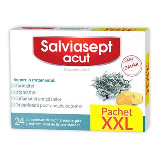 Zdrovit Salviasept Acut Fara Zahar 24 Comprimate De Supt + 20%