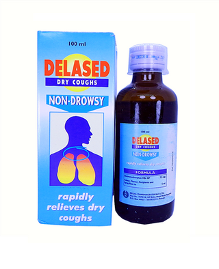 DELASED Non-Drowsy Dry Cough Syrup, 100ml