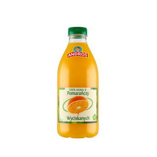Andros 100 % Sok Z Pomarańczy Wyciskanych 1l