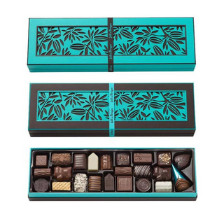 Boite rectangulaire 23 chocolats assortis