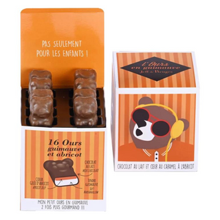 Cube 16 Ours En Guimauve Chocolat Au Lait Et Abricot
