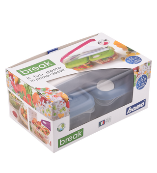Boîtes à repas Avec couvercle BREAK 2 Pièces - 0,75L