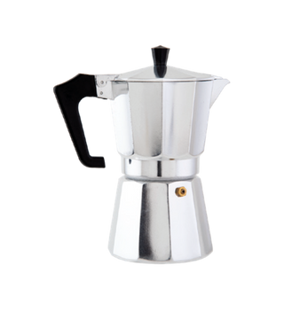 Cafetière en Aluminium Argenté GHIDINI, 6 Tasses