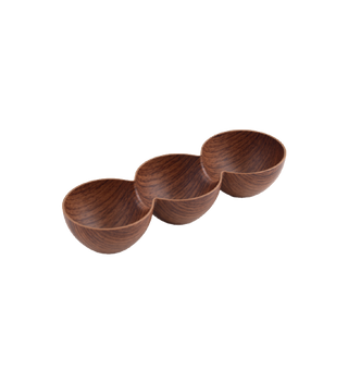 Bol à collation Triple - En plastique effet bois OXFORD 10 x 29 CM