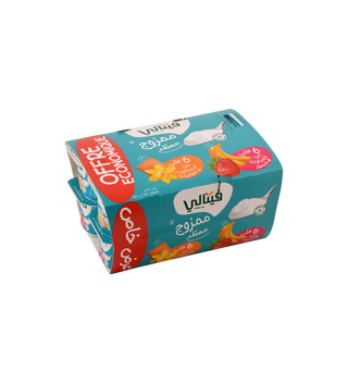 Yaourt brassé Fraise/Banane et Vanille/Biscuit VITALAIT 12x70g