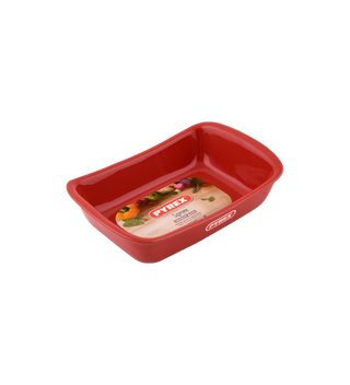 Plat à four réctangulaire En céramique - Rouge PYREX 26x18CM