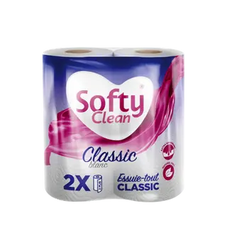 Essuie-tout Blanc - Classic SOFTY 2 Plis-2 Rouleaux
