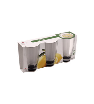 Verres à eau En verre - Bleu 37CL - 3 Pièces