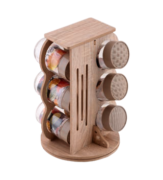 Porte épices tournant Avec 6 boîtes à épices en bois 37CL