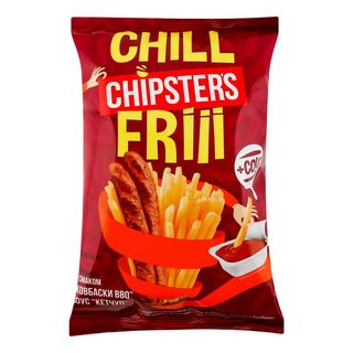 CHIPSTER`S Cartofi pai, cârnați BBQ + sos ketchup 70g