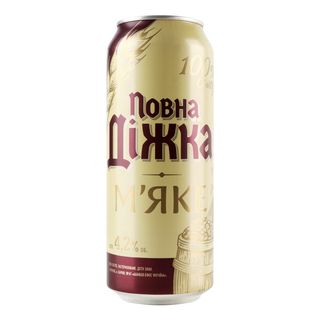 Пиво 0,5л Повна Діжка М'яке світле пастеризоване 4.2%
