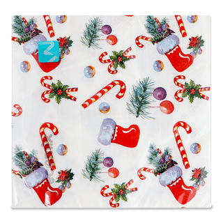 Серветки новорічні Silken Decor 3-шарова 18шт