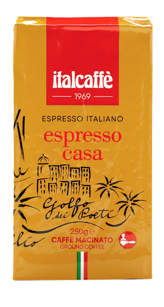 Იტალკაფე-ყავა Დაფქვილი "ესპრესო" 250გ. 50%/50%