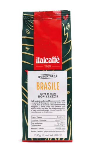 Იტალკაფე-ყავა Მარცვალი "ბრაზილია" 250გ. 100% Არაბიკა