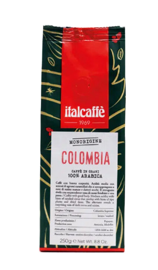 Იტალკაფე-ყავა Მარცვალი "კოლუმბია" 250გ. 100% Არაბიკა