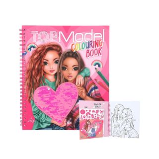 Top Model Libro Colorear con Lentejuelas -