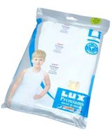 LUX Premiums Boys PR Vest White, 3-Pack