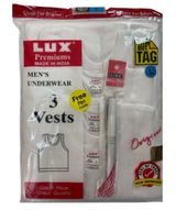 LUX Premiums Men's White Underwear, 3 Pieces