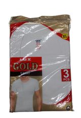 LUX Gold White T-Shirt 3PK, XXL