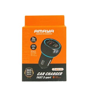 AMAYA Premium 2-Port Car Charger with LED Display