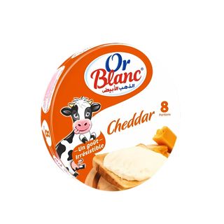 Fromage fondu au cheddar x8 portions - OR BLANC