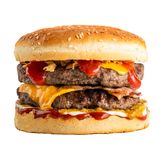 Мега бургер з подвійною котлетою