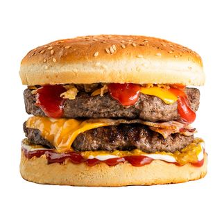 Мега бургер з подвійною котлетою