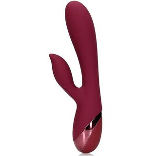 LOVELINE Smooth Silicone Rabbit Vermelho 20cm Ø4cm, 10vibrações