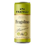 Напій винний 330 мл FRATELLI FRAGOLINO BIANCO слабоалкогольний газований 6-6,9% об ж/б