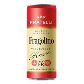 Напій винний 330 мл FRATELLI FRAGOLINO ROSSO слабоалкогольний газований 6-6,9% об ж/б