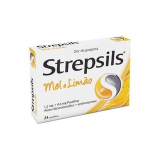Strepsils Mel E Limão, 1,2/0,6 Mg X 24 Pst