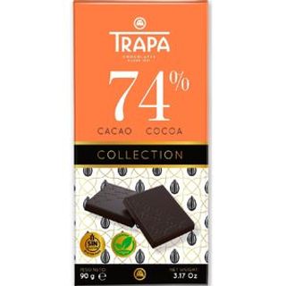 Chocolat noir 74% de cacao sans gluten et végétalien 90g - TRAPA