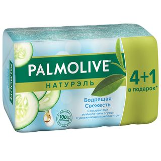 Პალმოლივი Საპონი Მყარი, 4+1 350 Გრ Მულტიპაკი Კიტრი Და Ჩაი