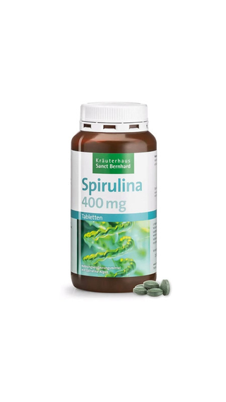 Sanct bernhard spirulina platensis 400 mg microalgue bleue-verte Vegan – 360 comprimés
