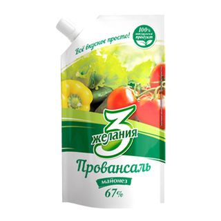 Მაიონეზი / 3 Ჟელანია / Პროვანსალი 67% / Დოი-პაკი / 380გრ